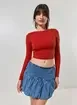 Blusa Manga Longa Costas Abertas Poliamida