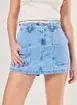 Short Saia Jeans Com Bolsos