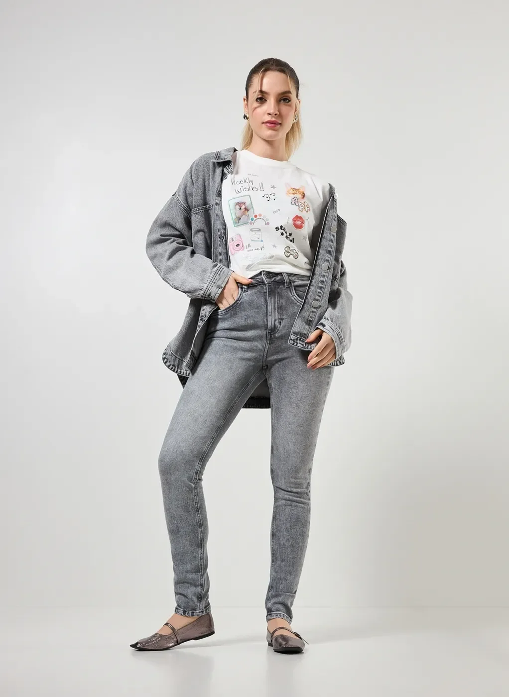 Calça Jeans Skinny Cintura Alta