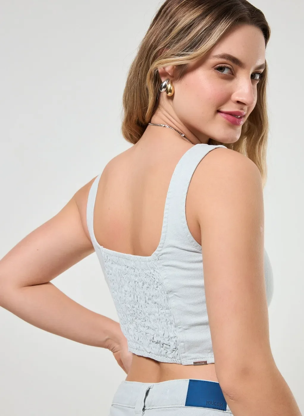 Cropped Corselet Azulzinho