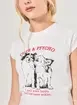Blusa Mini Tee Branca Chihuahuas