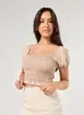 Blusa Lastex Com Manguinha Bufante