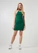 Vestido Curto Com Detalhes Contrastantes