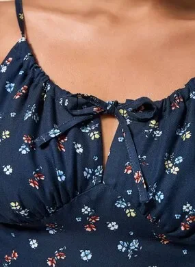 Cropped Alcinha Azul Marinho