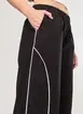 Calça Em Sarja Preta Estilo Esportivo