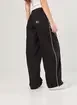 Calça Em Sarja Preta Estilo Esportivo