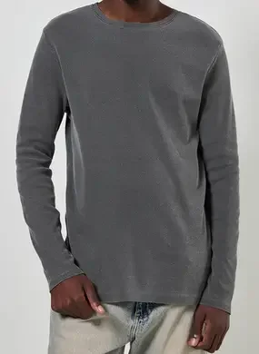 Camiseta Manga Longa Em Ribana Estonada