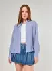 Camisa Oversized Azul Listras