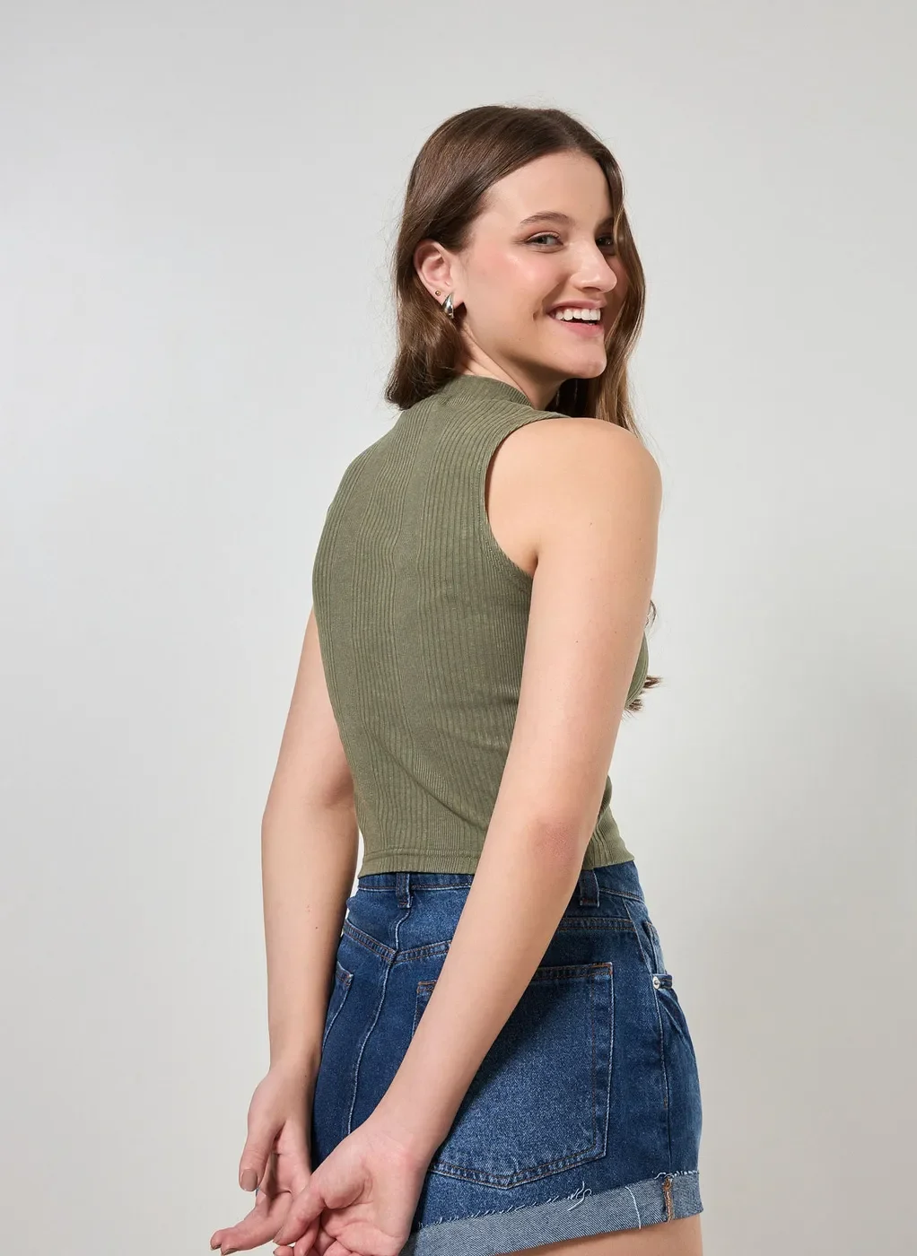 Short Jeans Hot Pants Barra Dobrada