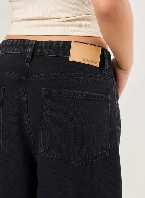 Calça Jeans Wide Leg Ampla Cintura Baixa