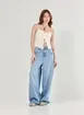 Calça Jeans Wide Leg Ampla Cintura Baixa