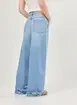 Calça Jeans Wide Leg Ampla Cintura Baixa