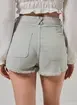 Short Em Sarja Verde Seco Tachas