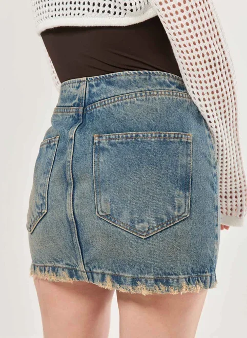 Saia Jeans Lavagem Dirty