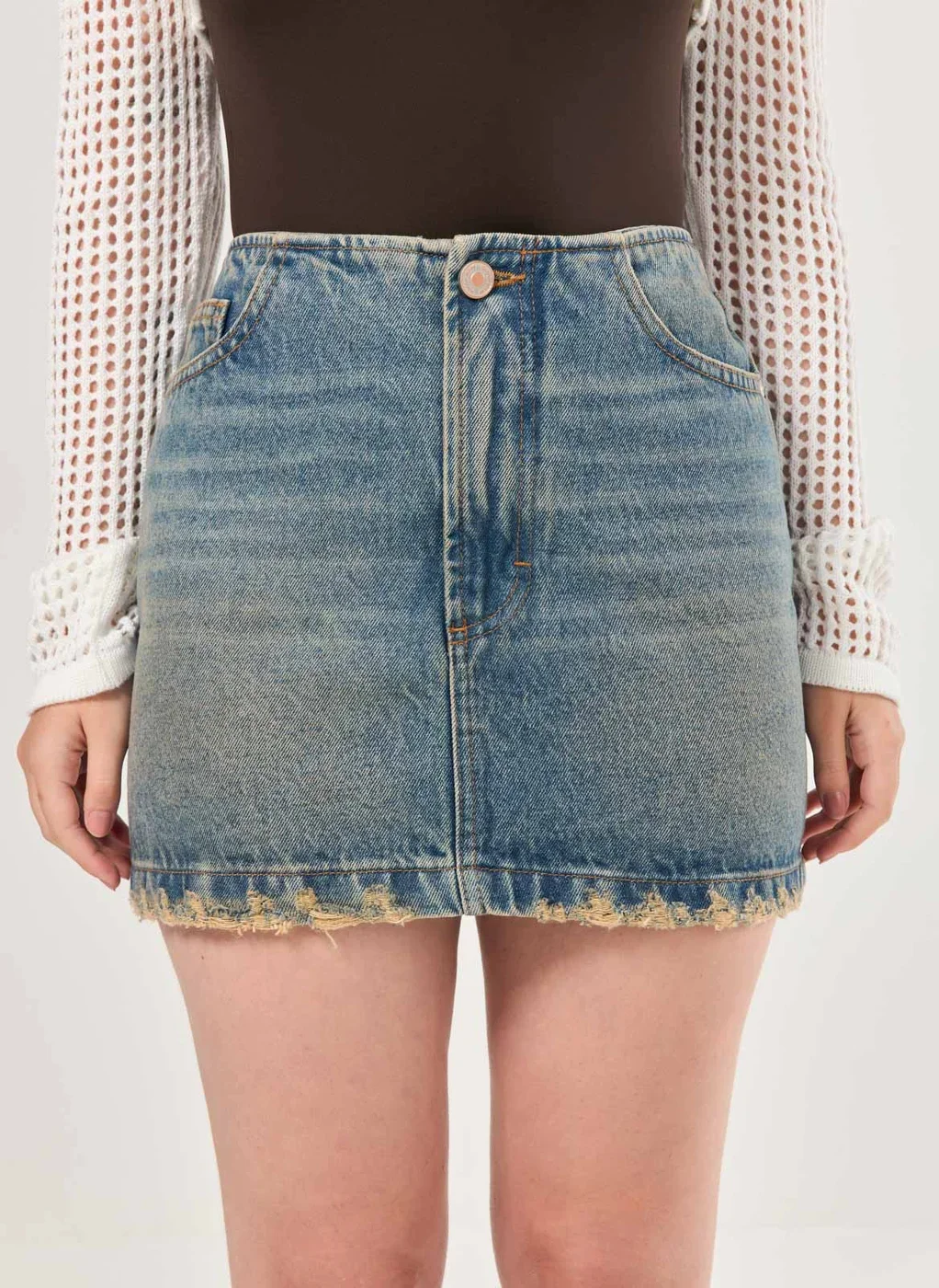 Saia Jeans Lavagem Dirty