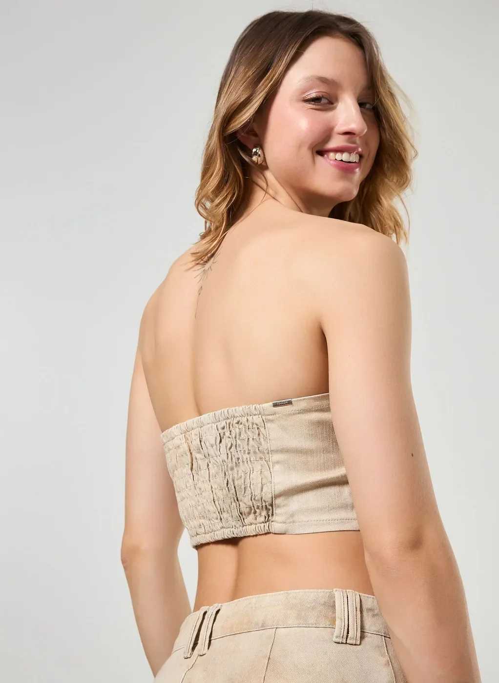 Cropped Sarja Sem Alça