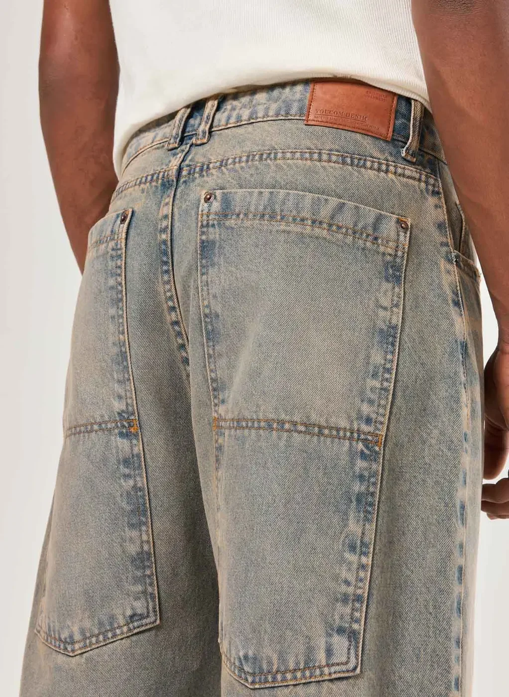 Calça Jeans Oversized Reta Dirty