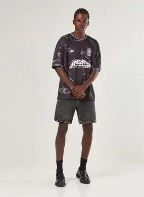 Bermuda Jeans Cinza Escuro Básica