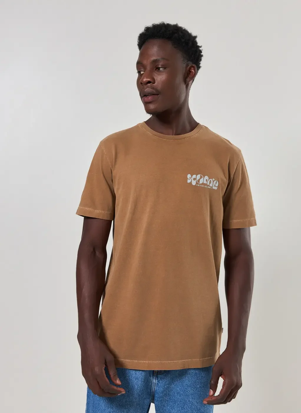 Camiseta Marrom Estonada Home