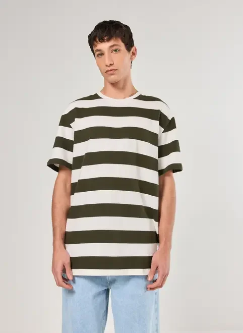 Camiseta Box Listrada Atoalhada