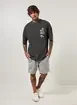 Camiseta Preta Estonada Oversized Mística