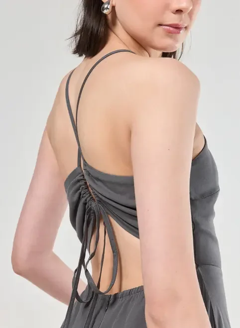 Vestido Longo Fenda Halter