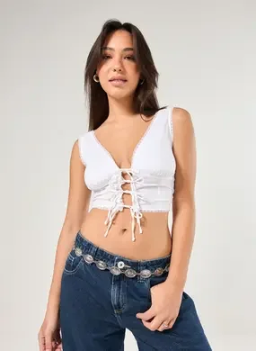 Cropped Amarração Lacinhos