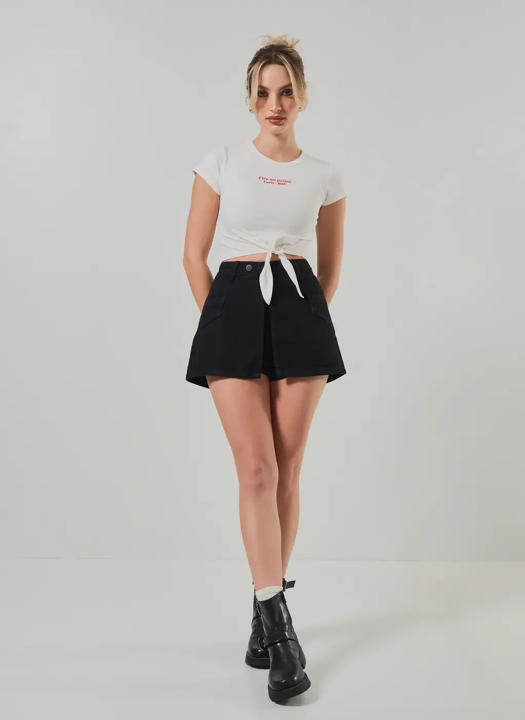 Blusa Off-White Paris Com Amarração