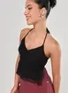 Blusa Preta Em Tule Costas Abertas