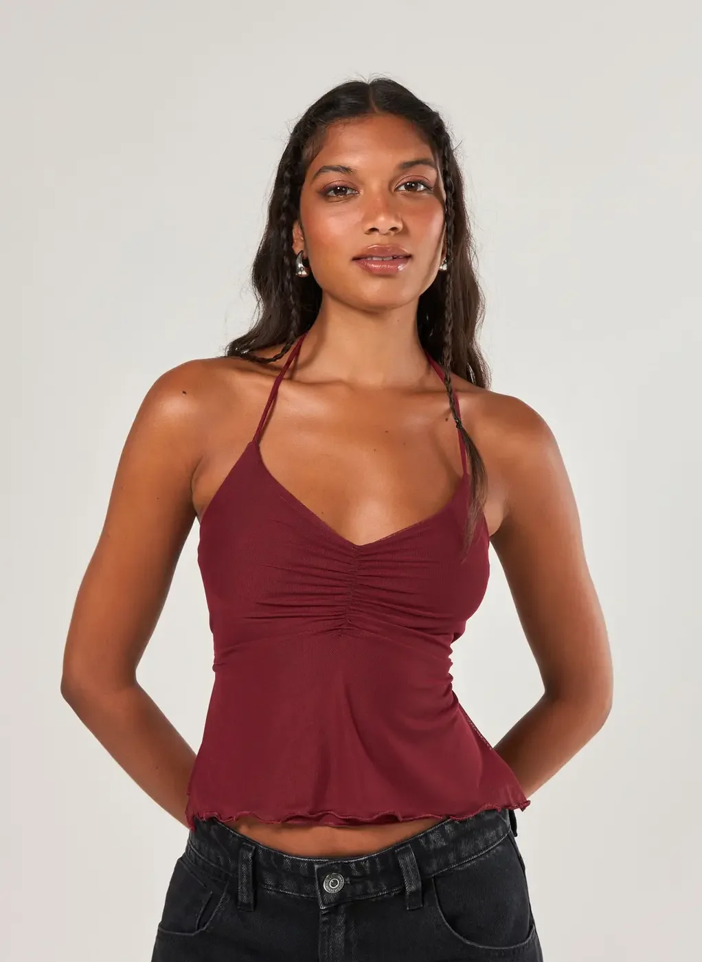 Blusa Em Tule Costas Abertas