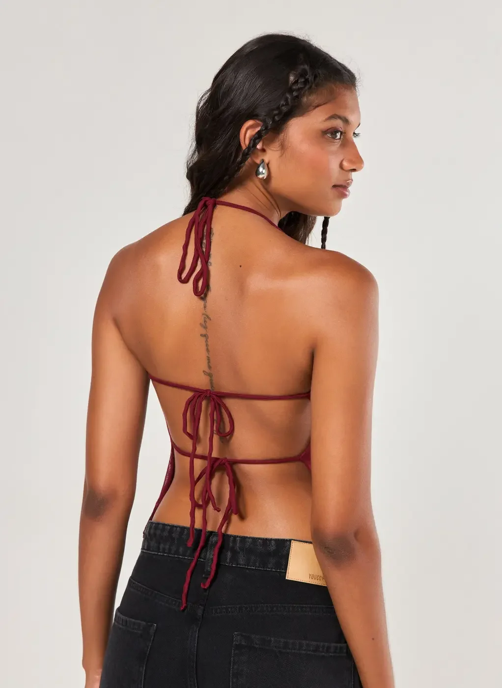 Blusa Em Tule Costas Abertas