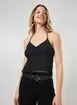Blusa Preta Em Tule Costas Abertas