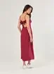 Vestido Midi Busto Franzido