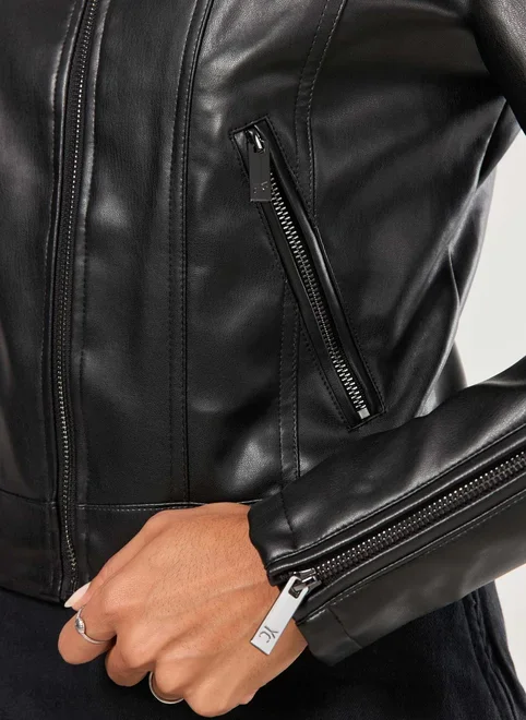 Jaqueta Em Poliuretano Preto