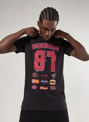 Camiseta Alongada Preta Racer