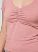 Blusa Rosê Com Busto Franzido