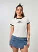 Blusa Off-White Com Escrito Aveludado