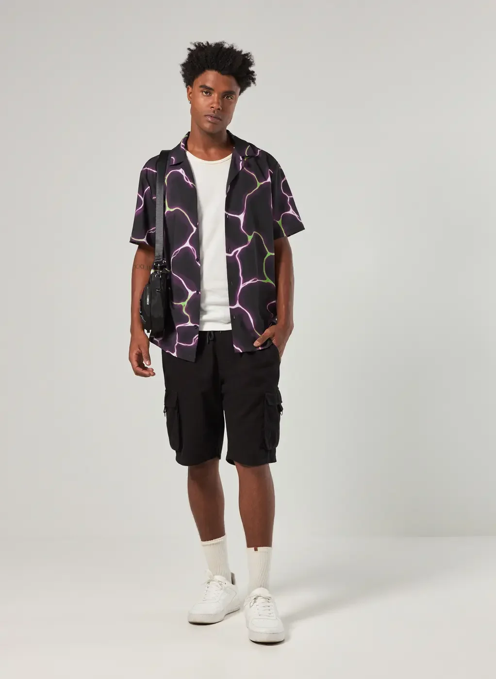 Camisa Box Estampa Cyber