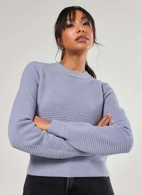 Blusa De Manga Longa Tricô