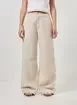 Calça Wide Leg Em Sarja Cós Clean