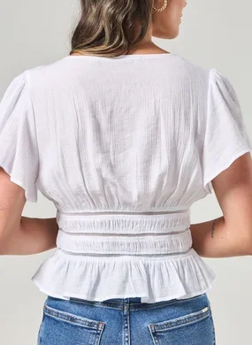 Blusa Branca Amarração Lacinhos