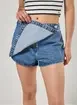 Short Saia Jeans Botão Deslocado
