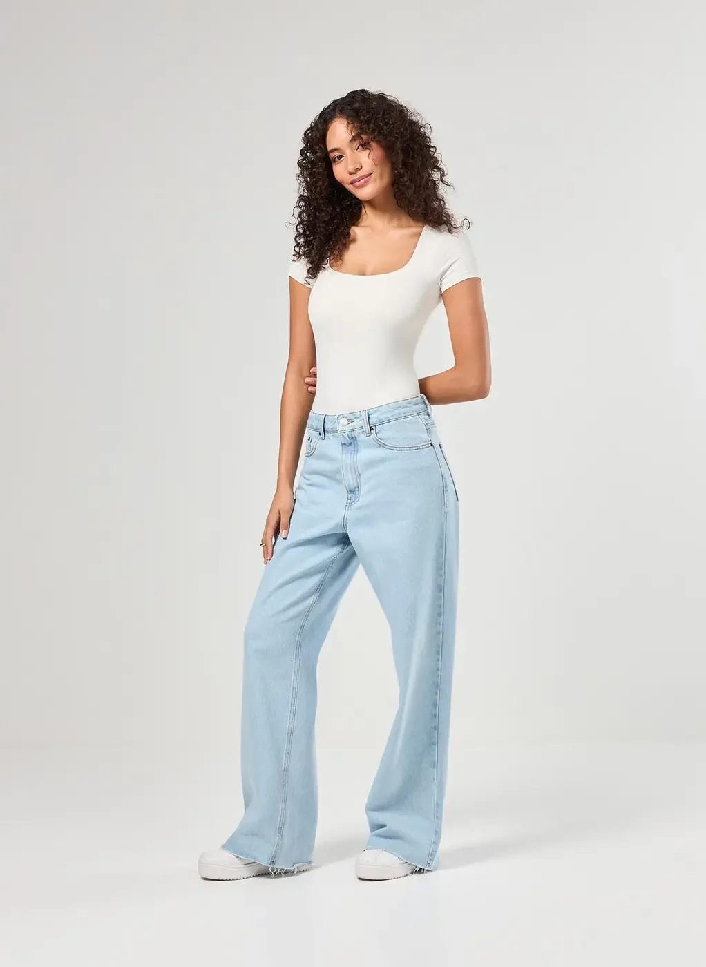 Body Poliamida Decote Reto