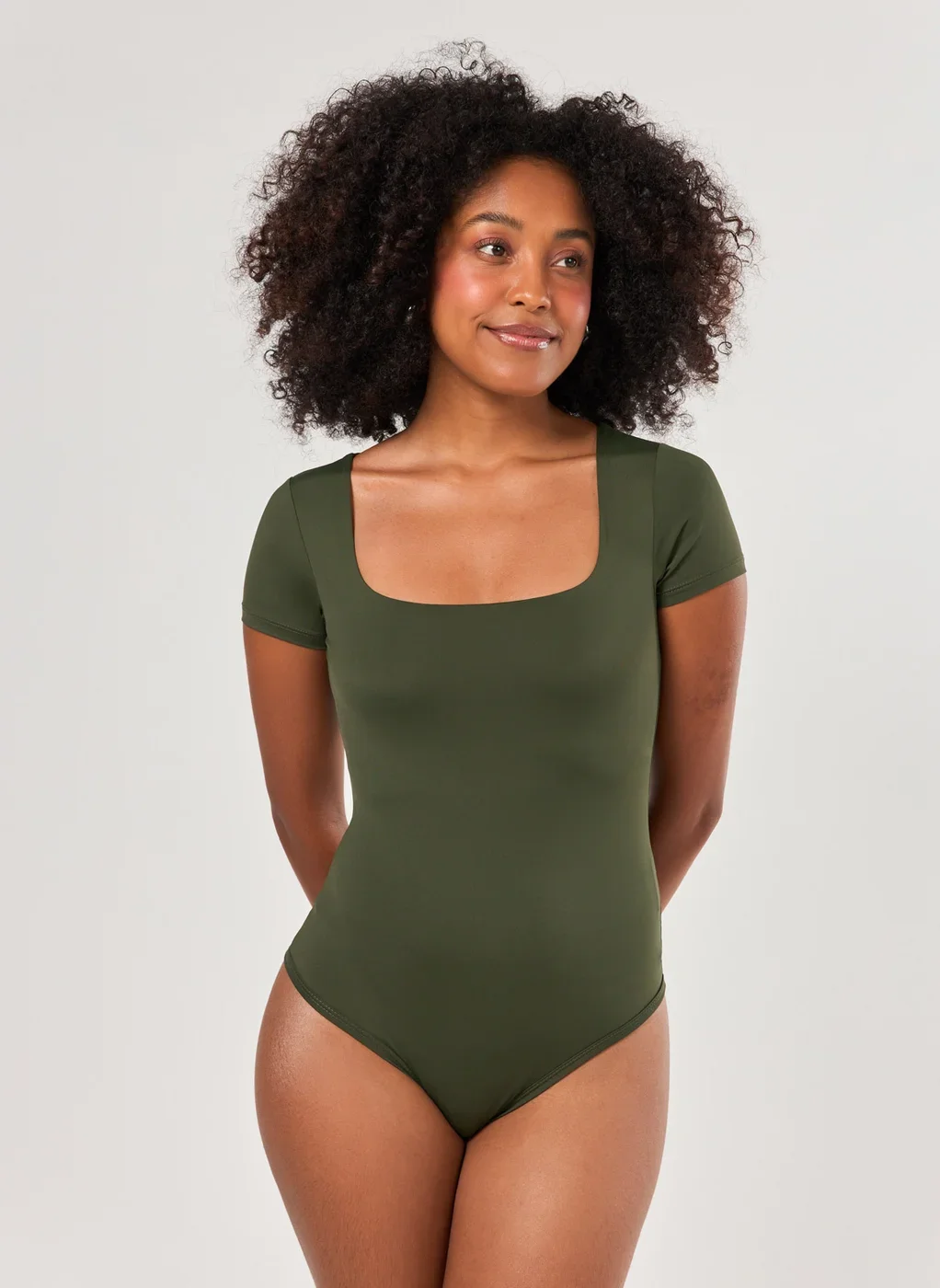 Body Poliamida Decote Reto