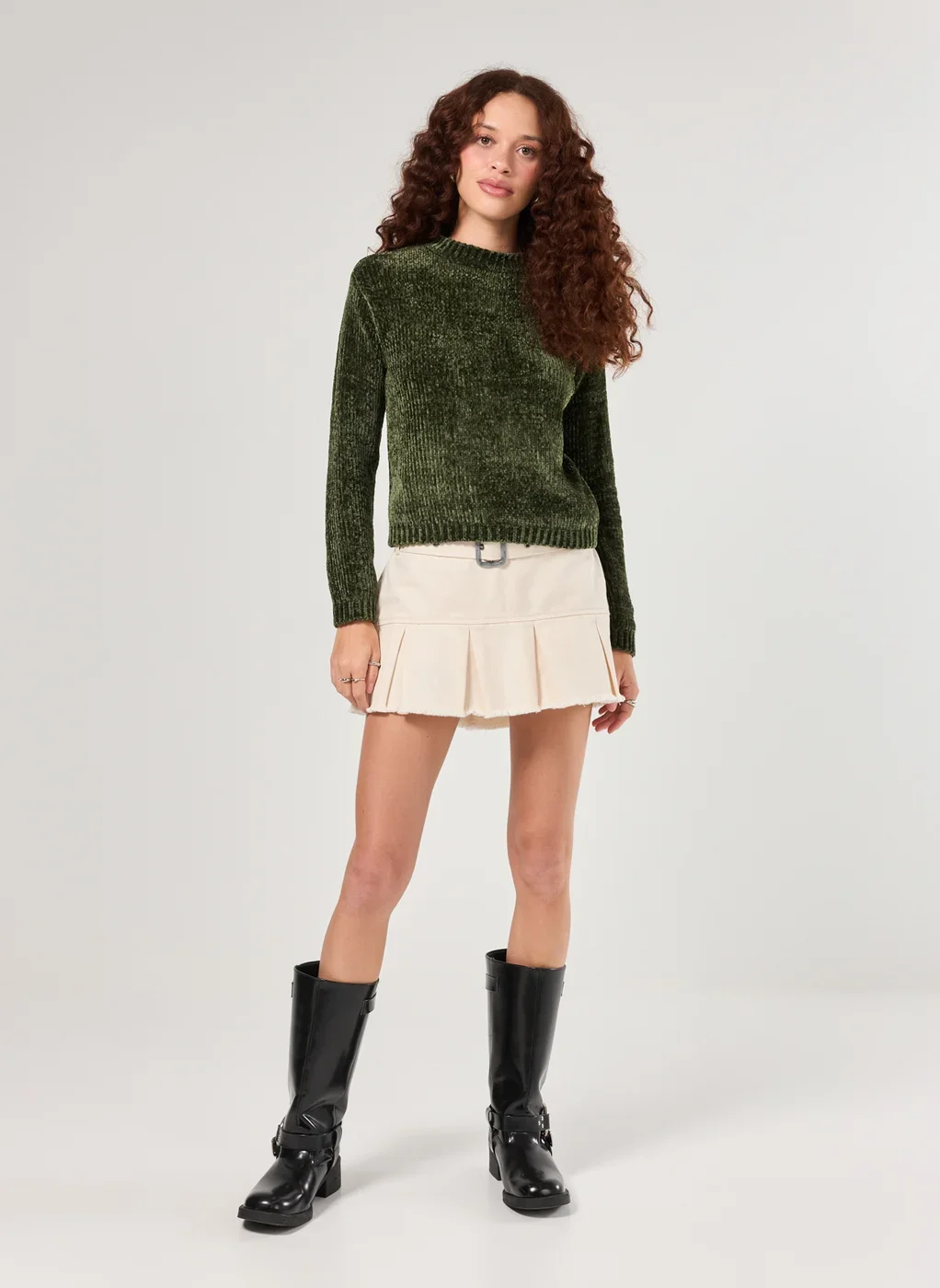 Blusa Manga Longa Tricô Cinza