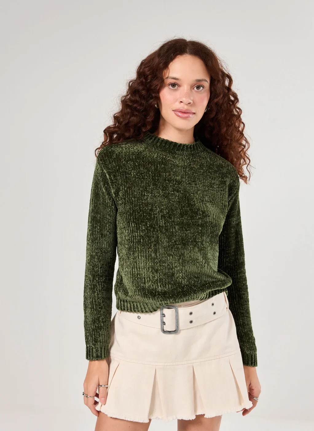 Blusa Manga Longa Tricô Cinza