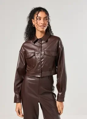 Jaqueta Poliuretano Marrom