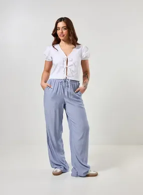 Blusa Amarração Lacinhos Off-White