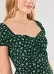 Vestido Midi Verde Florido