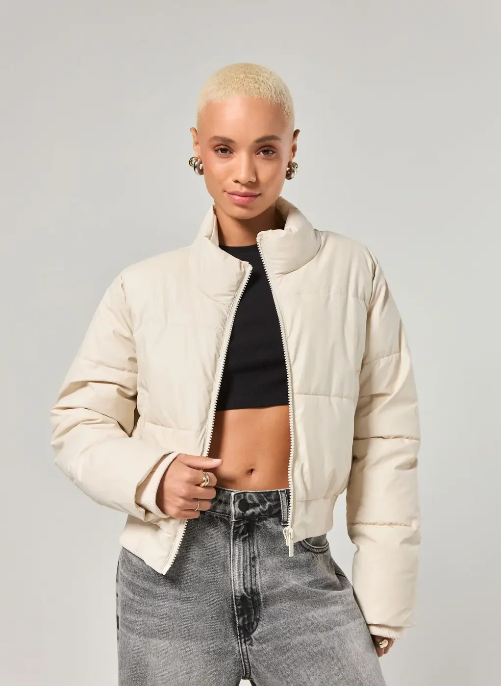 Jaqueta Puffer Poliuretano